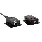ROLINE Extender USB 2.0 - RJ45 CAT5e/CAT6, PoC, 1 port 50m-ig, fekete
