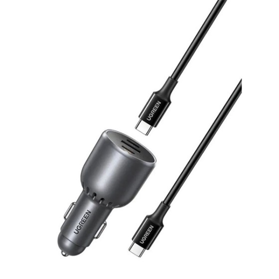 UGREEN 2*USB-C PD+USB-A 130W autós gyorstöltő