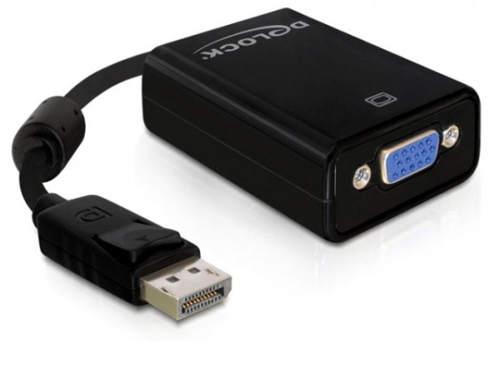 Delock Displayport 1-1 papa - VGA mama adapter (61848)