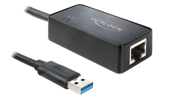 Delock adapter USB 3.0 Gigabit LAN 10/100/1000 Mb/s telepítő CD-vel (62121)