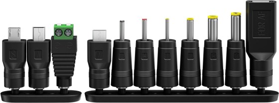 GOOBAY Univerzális hálózati DC adapter 3V-12V, max. 27W 2,25A, 11 különböző méretű csatlakozóval (64570)