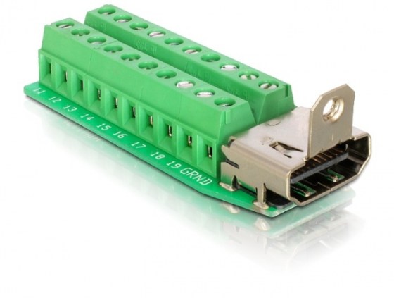 Delock HDMI mama  20 tűs sorkapocs adapter (65168)