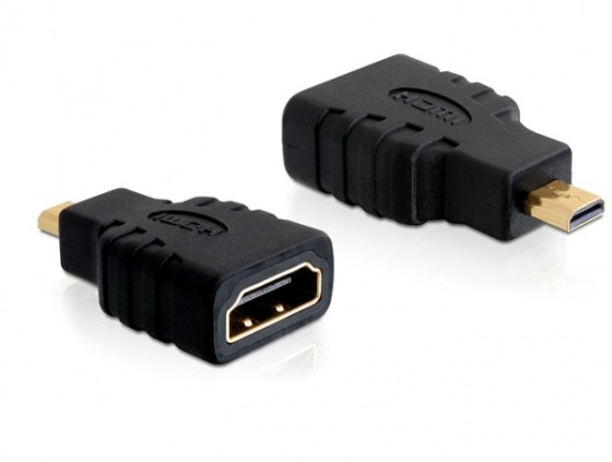 Delock micro HDMI D papa - HDMI mama adapter (65242)