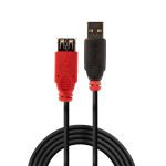LINDY Kábel USB 2.0 A - A hosszabbító, aktív, M/F 5m, fekete